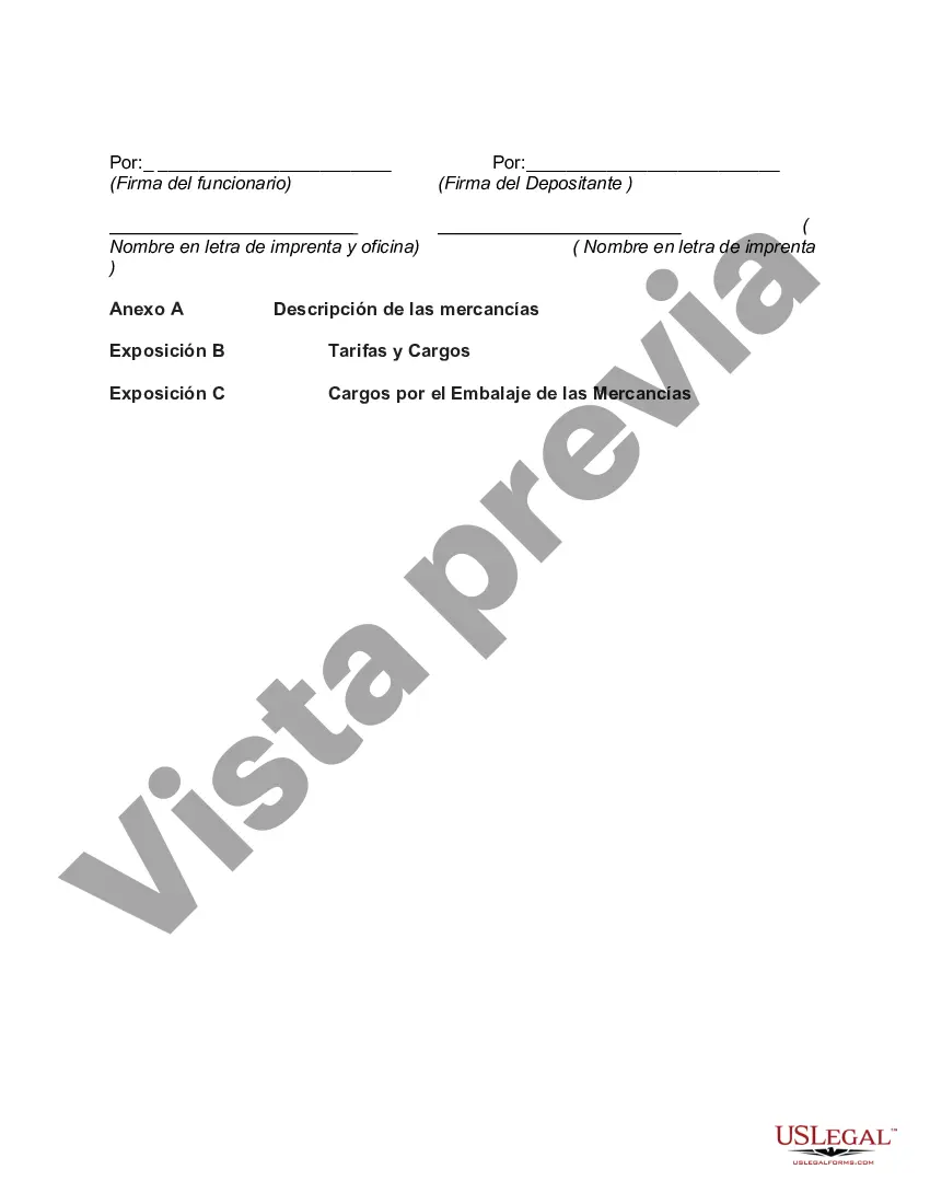 Preview Acuerdo para Almacenar Menaje de Casa