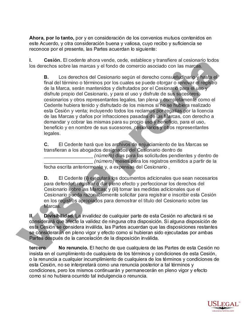 Preview Cesión de Marca de Servicio y Imagen Comercial