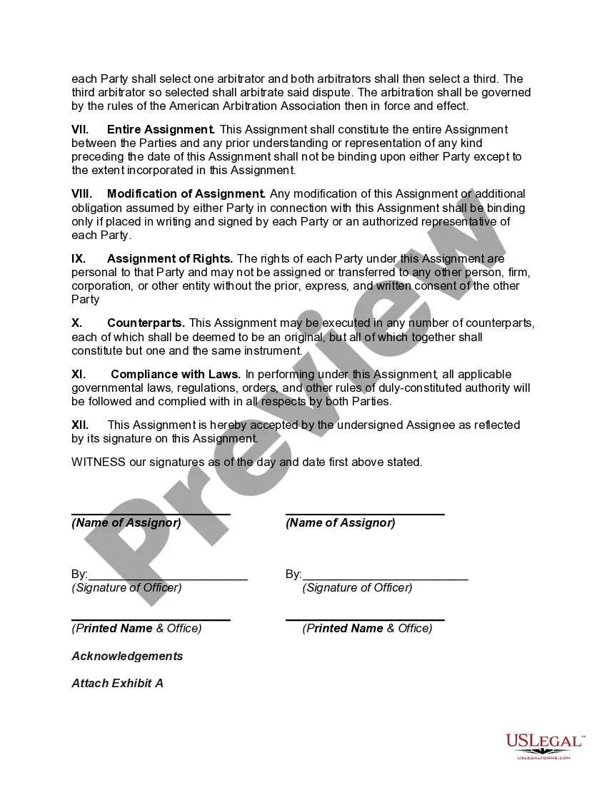 Get Assignment of Trademark to Accompany Assignment for Sale of Business Preview Assignment of Trademark to Accompany Assignment for Sale of Business