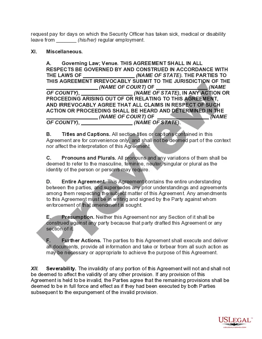 Get Building Security Services Agreement between Housing Authority and Independent Security Officer Preview Building Security Services Agreement between Housing Authority and Independent Security Officer