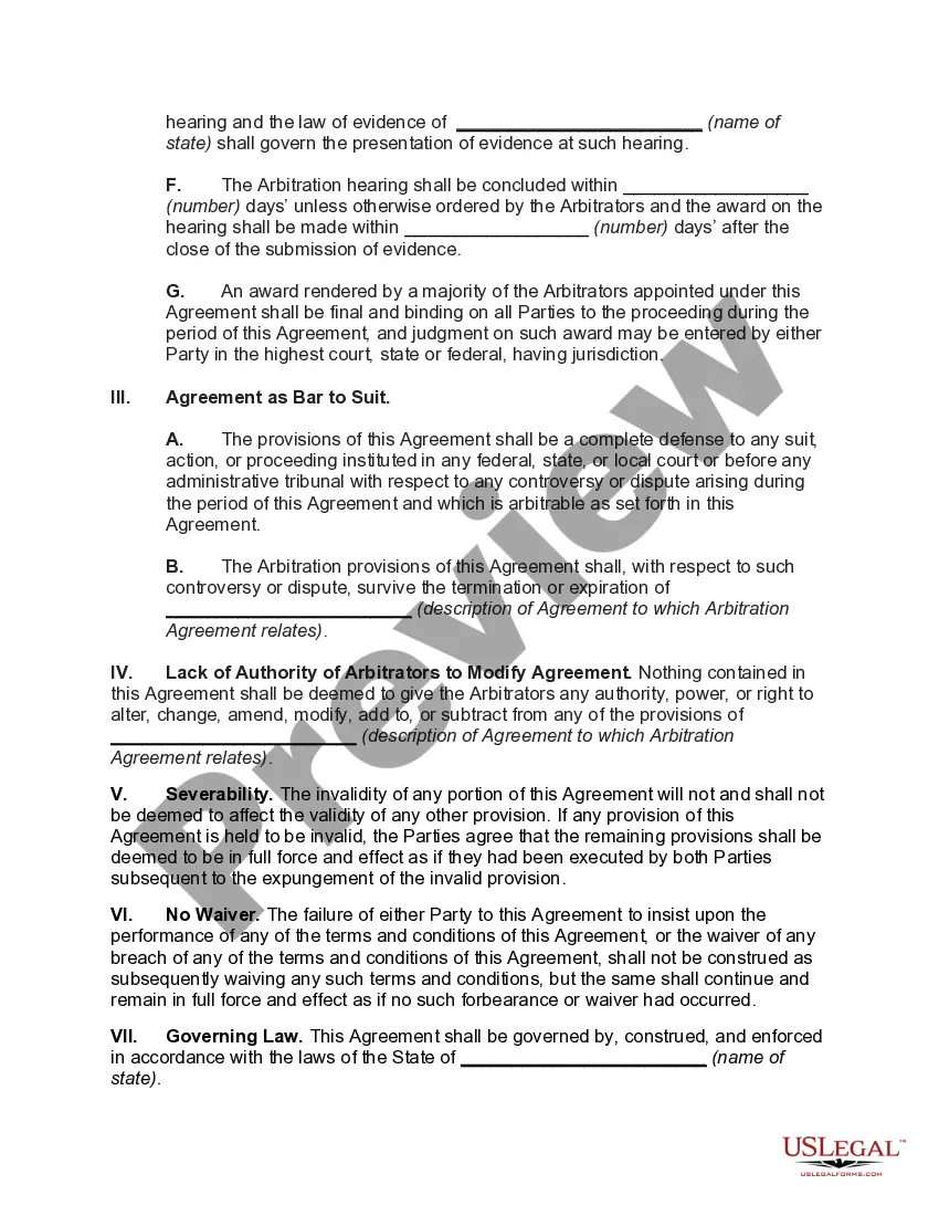 Get Agreement to Arbitrate all Differences Arising out of Contract Preview Agreement to Arbitrate all Differences Arising out of Contract