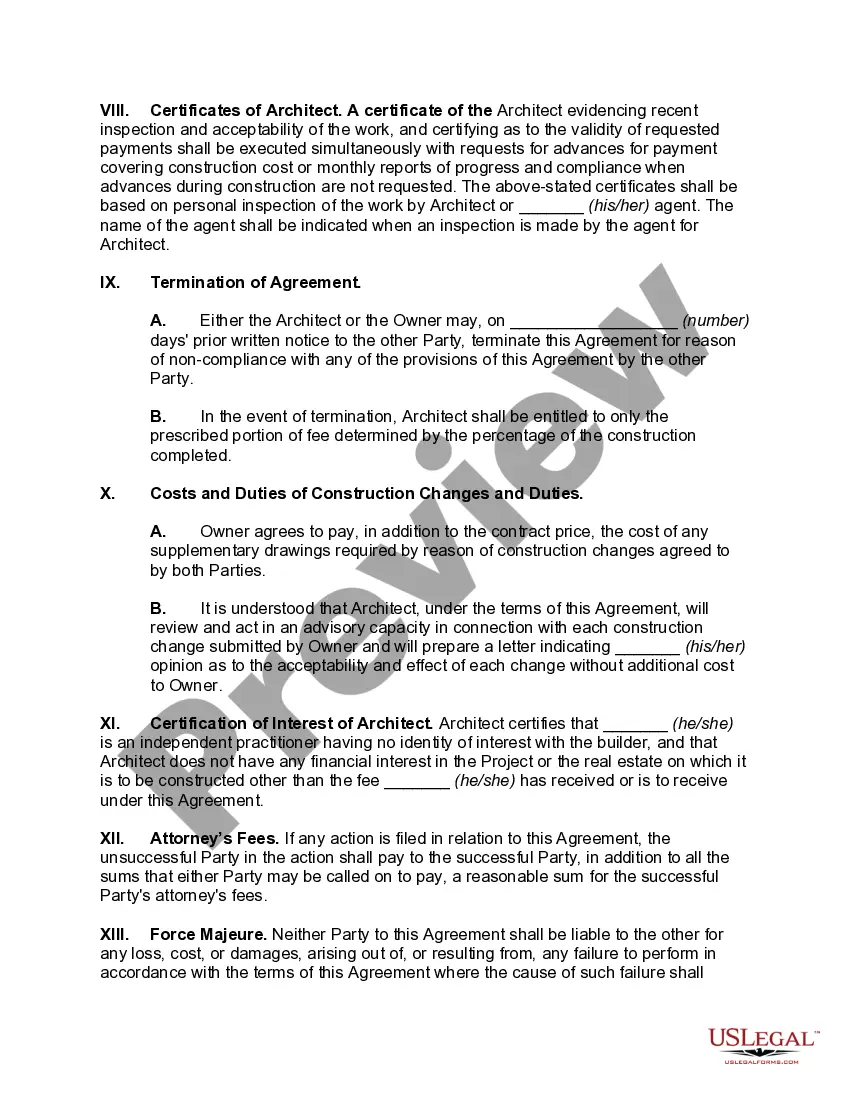 Get Agreement with Architect to Design a Building for Fixed Fee Preview Agreement with Architect to Design a Building for Fixed Fee