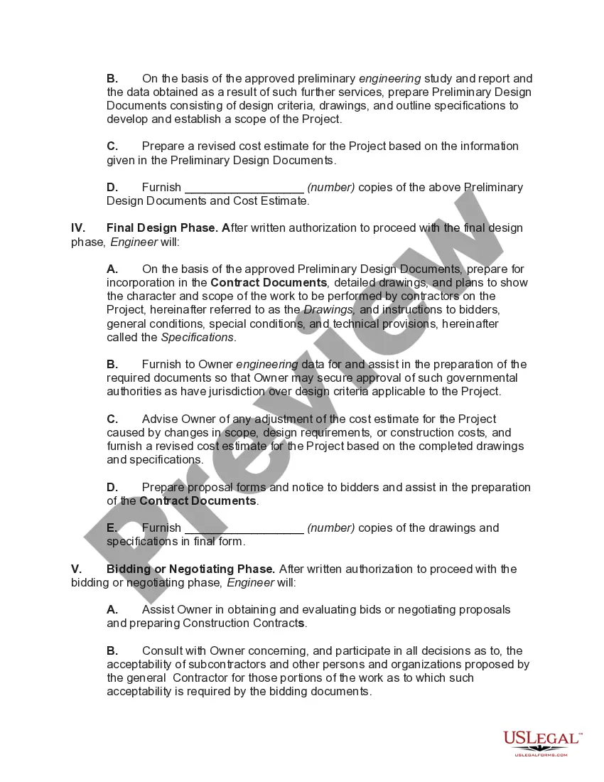 Preview Contract with Engineer to Design a Building for Fixed Fee