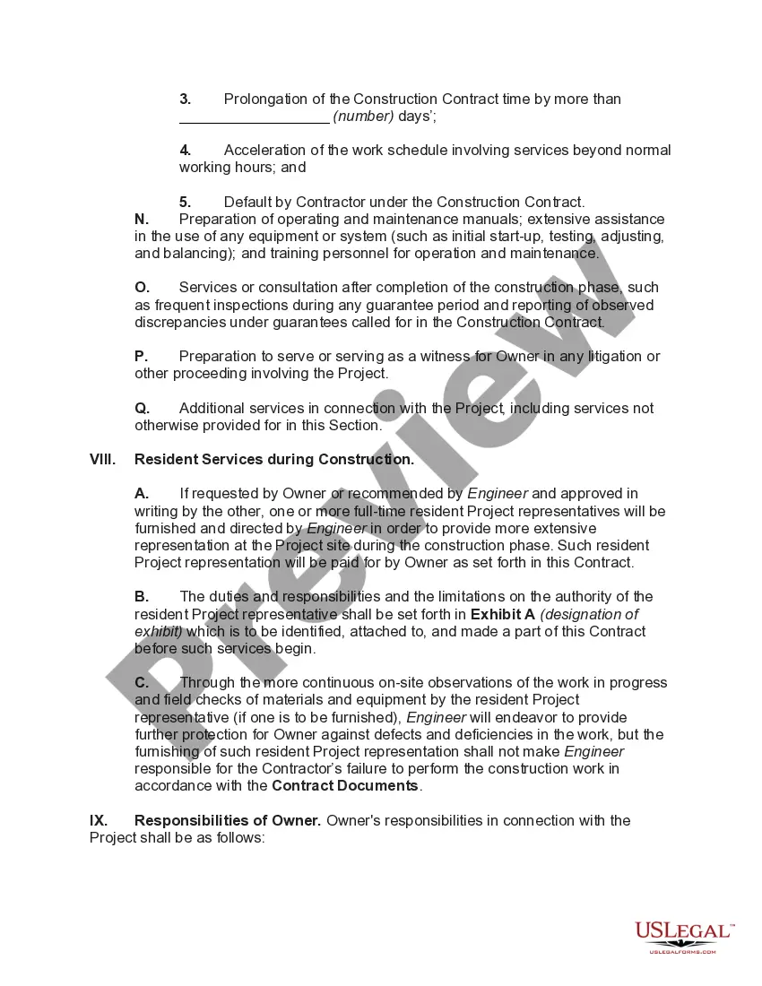 Preview Contract with Engineer to Design a Building for Fixed Fee