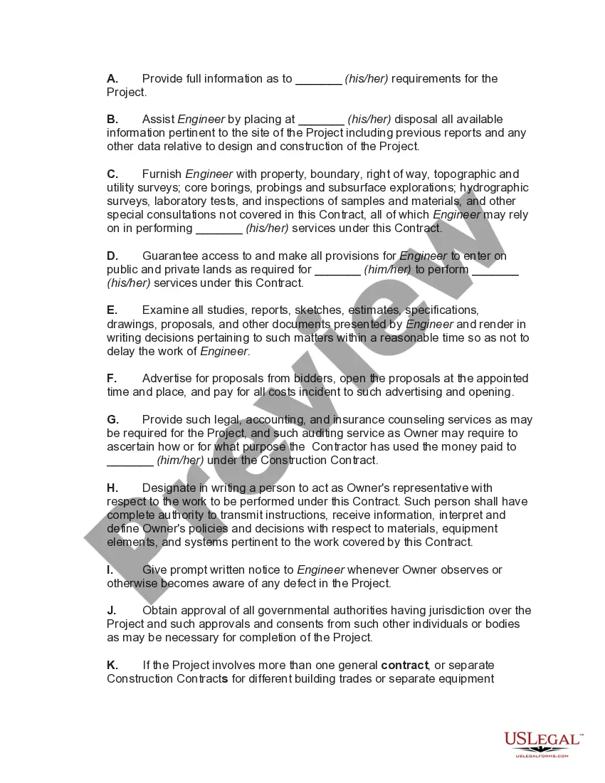 Preview Contract with Engineer to Design a Building for Fixed Fee