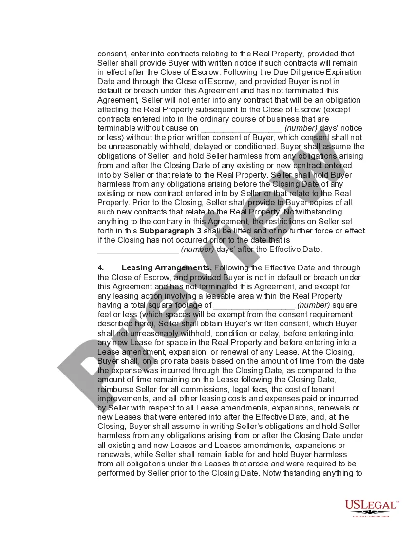 Preview Agreement of Sale of Commercial Building with Joint Escrow Instructions