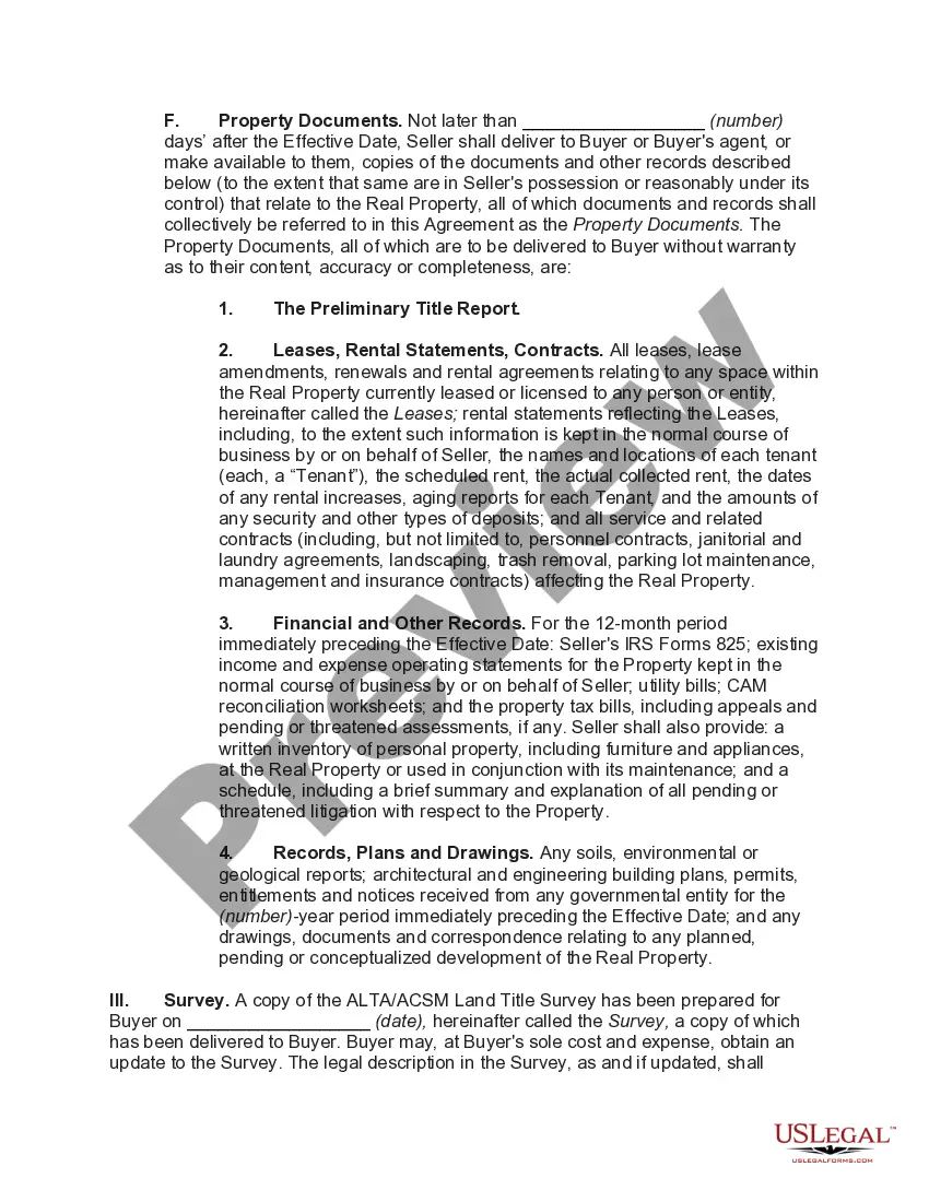 Preview Agreement of Sale of Commercial Building with Joint Escrow Instructions