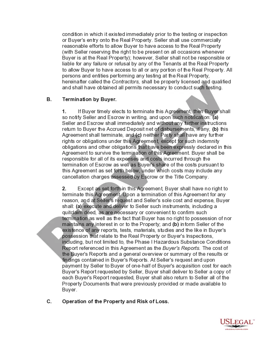 Preview Agreement of Sale of Commercial Building with Joint Escrow Instructions