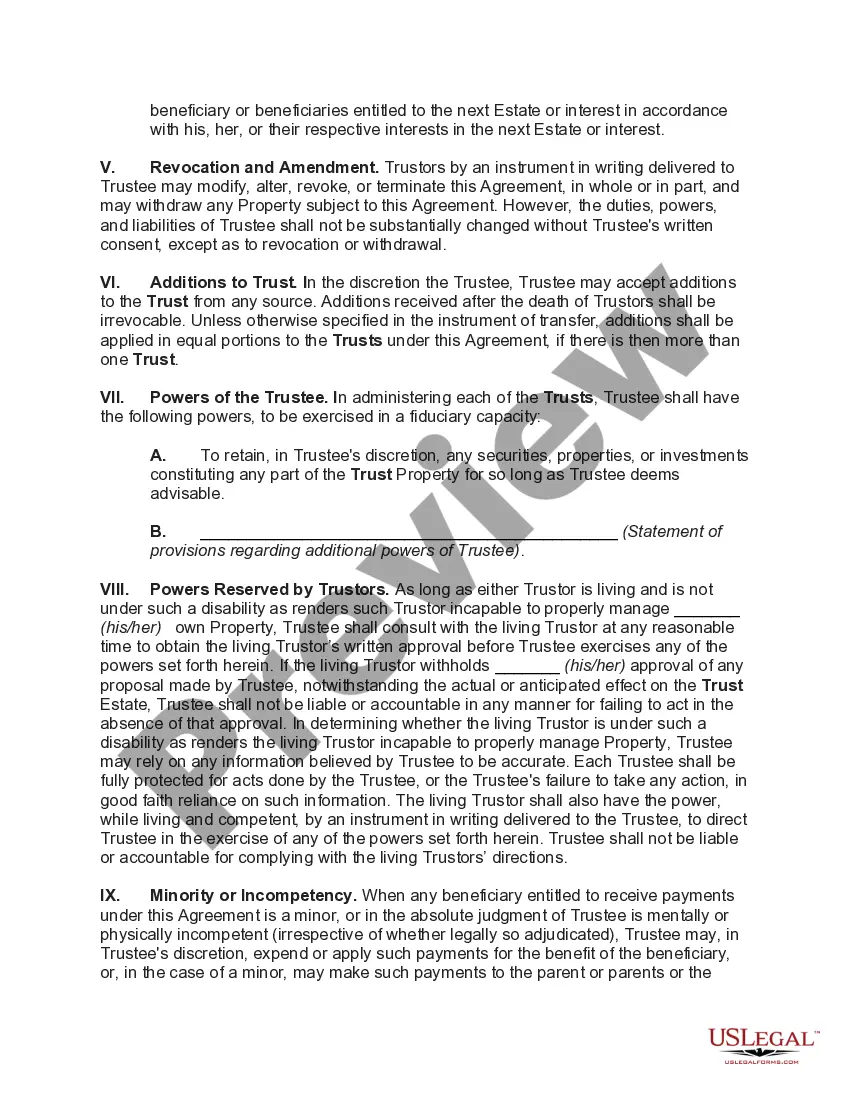 Get Marital-deduction Residuary Trust with a Single Trustor and Lifetime Income and Power of Appointment in Beneficiary Spouse Preview Marital-deduction Residuary Trust with a Single Trustor and Lifetime Income and Power of Appointment in Beneficiary Spouse