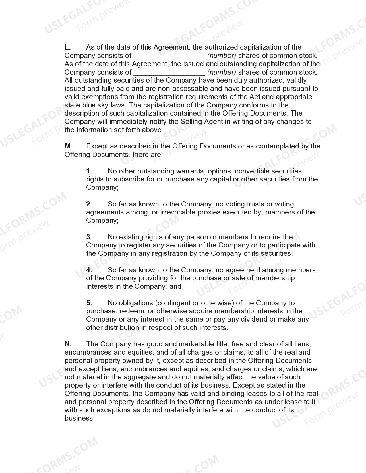 Preview Agency Agreement for Sales of Stock and Warrants of Corporation