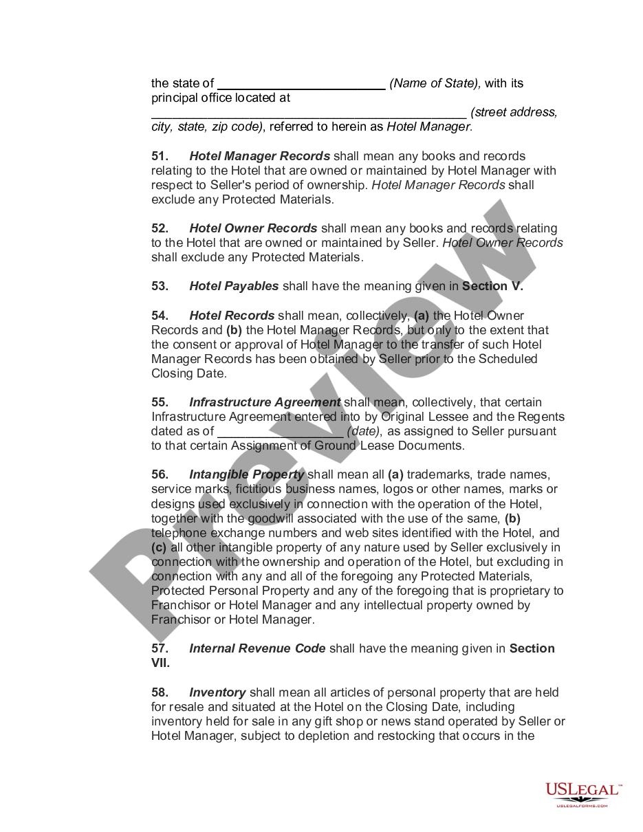 page 6 Hotel Asset Purchase and Sale Agreement preview