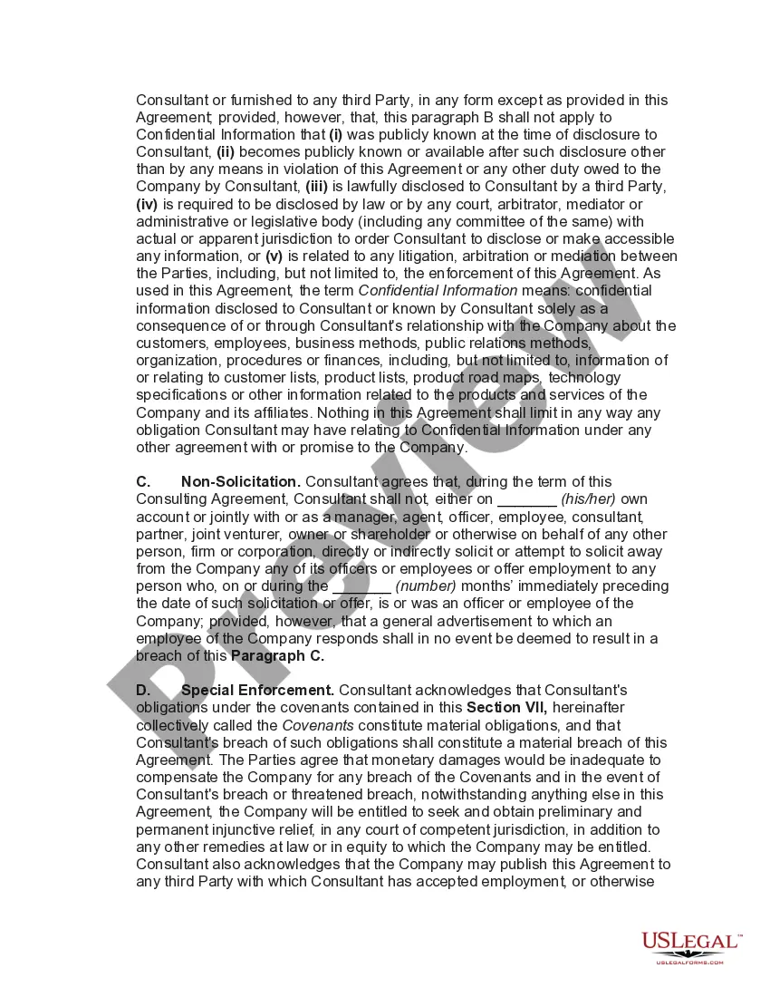 Preview Consulting Agreement with Independent Contractor who was a Retired Chief Technical Officer with Unique Technical Knowledge of Technology and Intellectual Property of Corporation