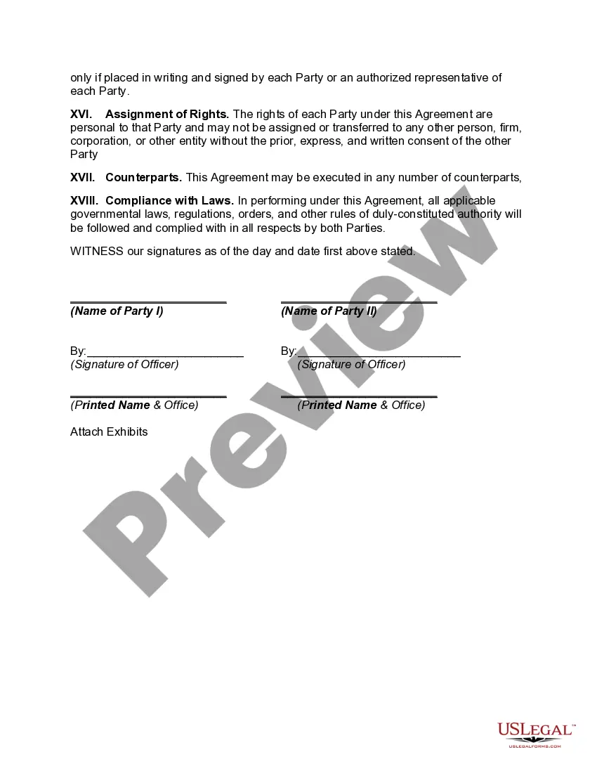 Preview Agreement to Make an Exchange of Farm Land