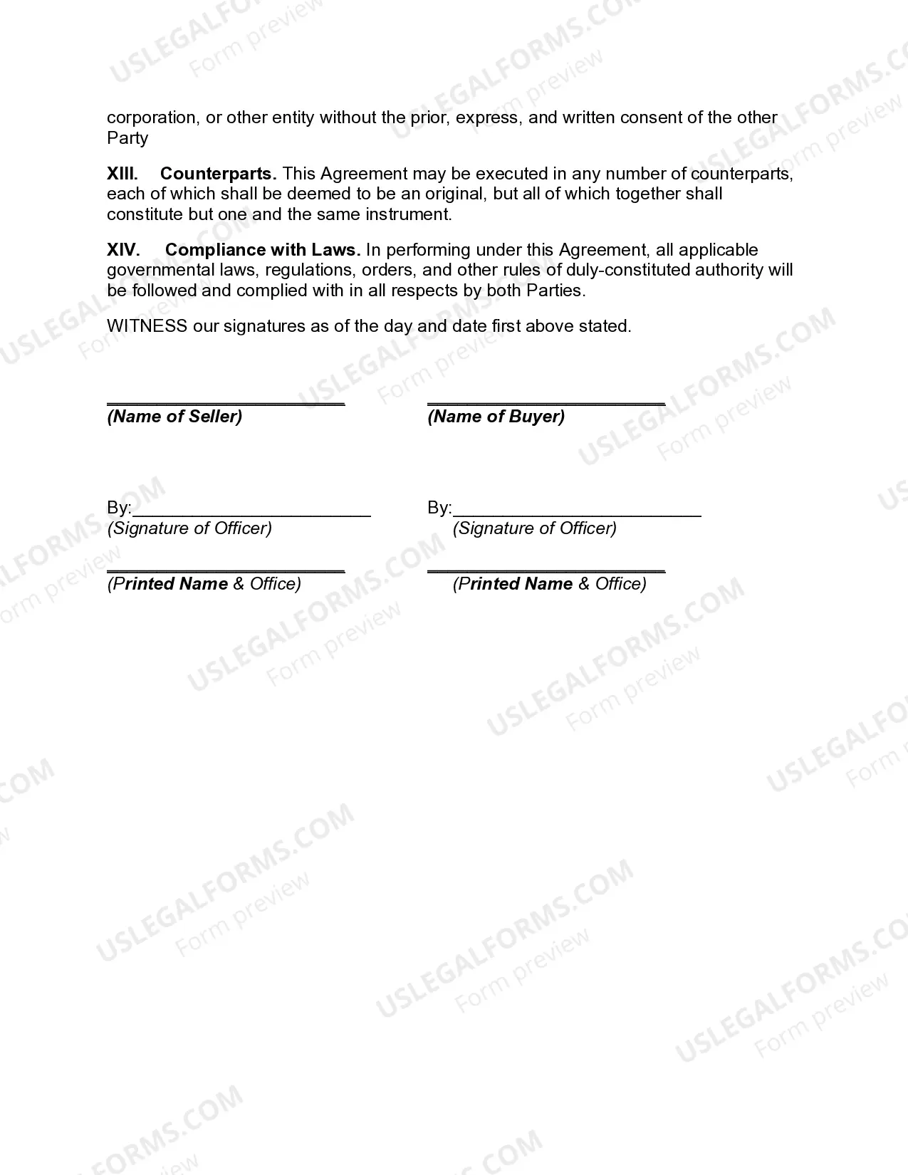 Preview Agreement to Sell Fill Dirt