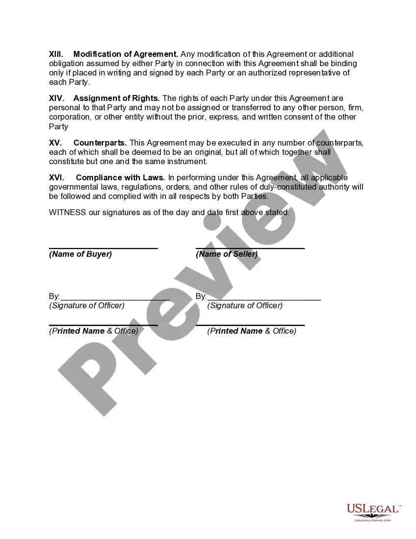 Preview Coal Sales Agreement of Fixed Quantity per Year