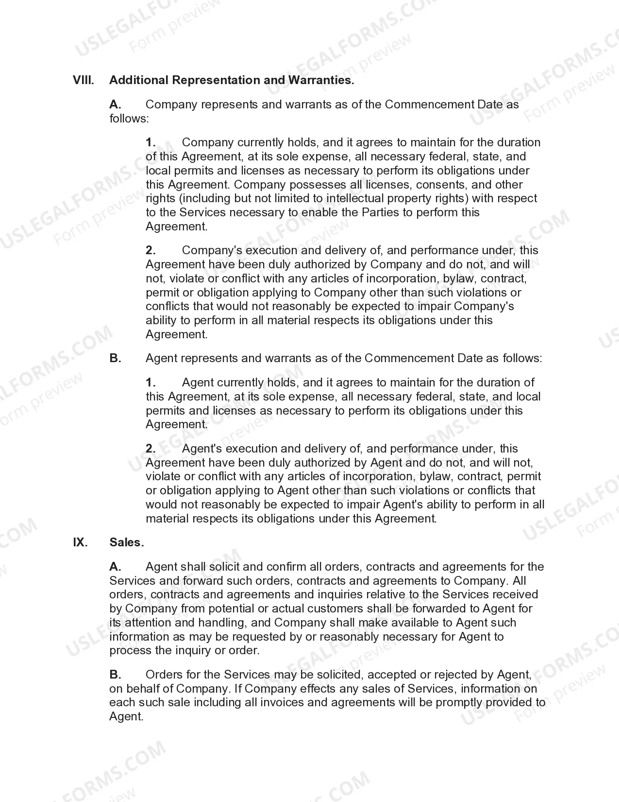 Preview Sales Agency Agreement with Exclusive Agent regarding Sale of Advertising and Sponsorships for On-Line Store