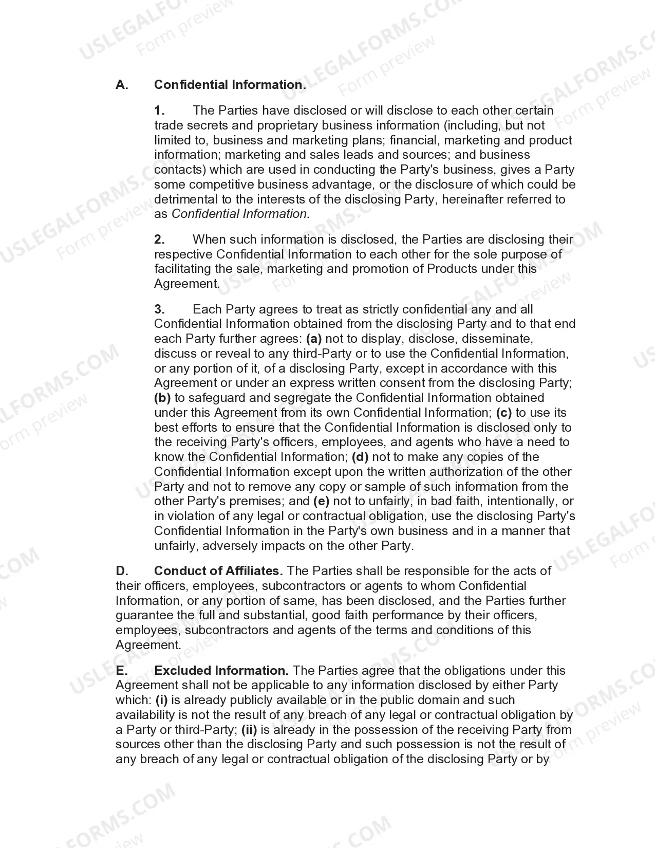 Preview Sales Agency Agreement - Agent and Client are Business Competitors in Same Market