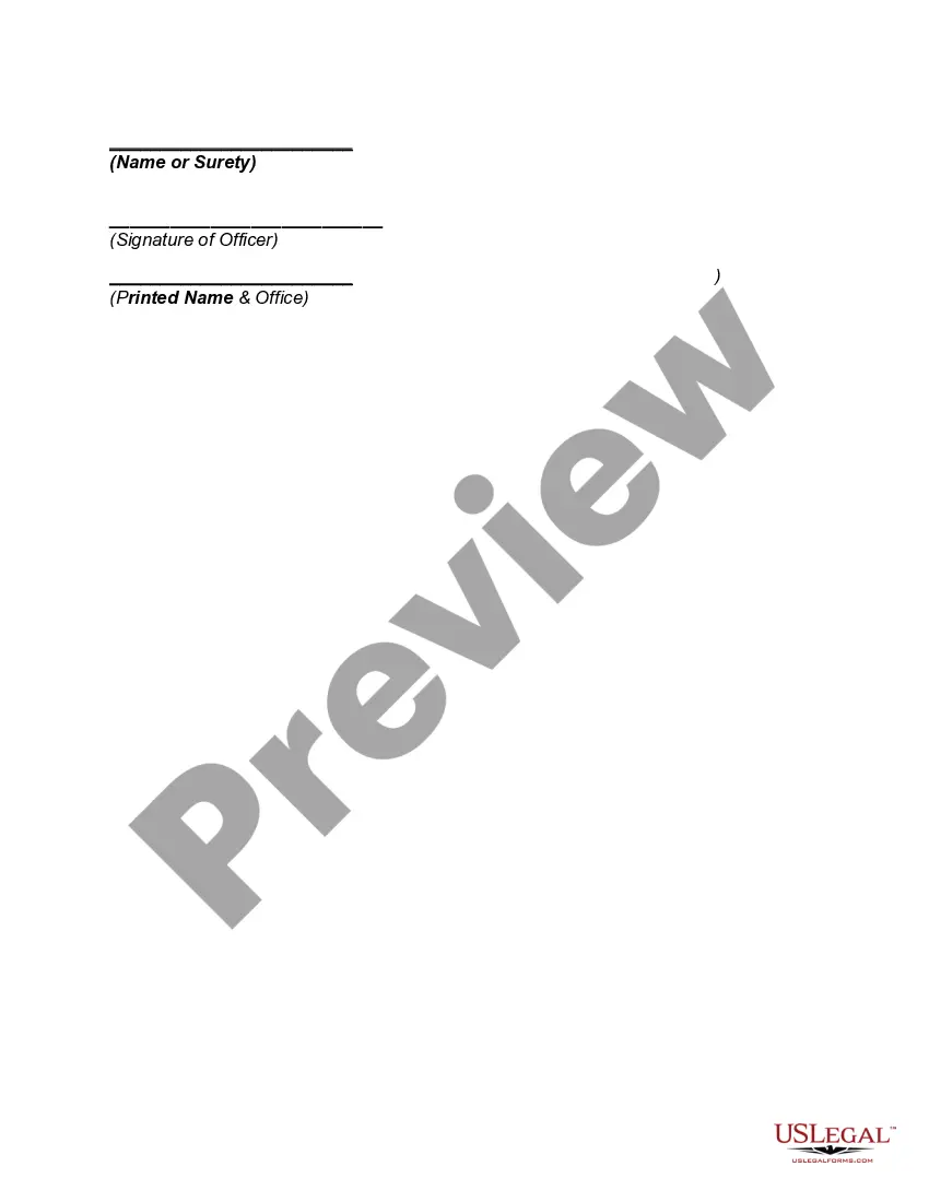 Preview Indemnification of Surety