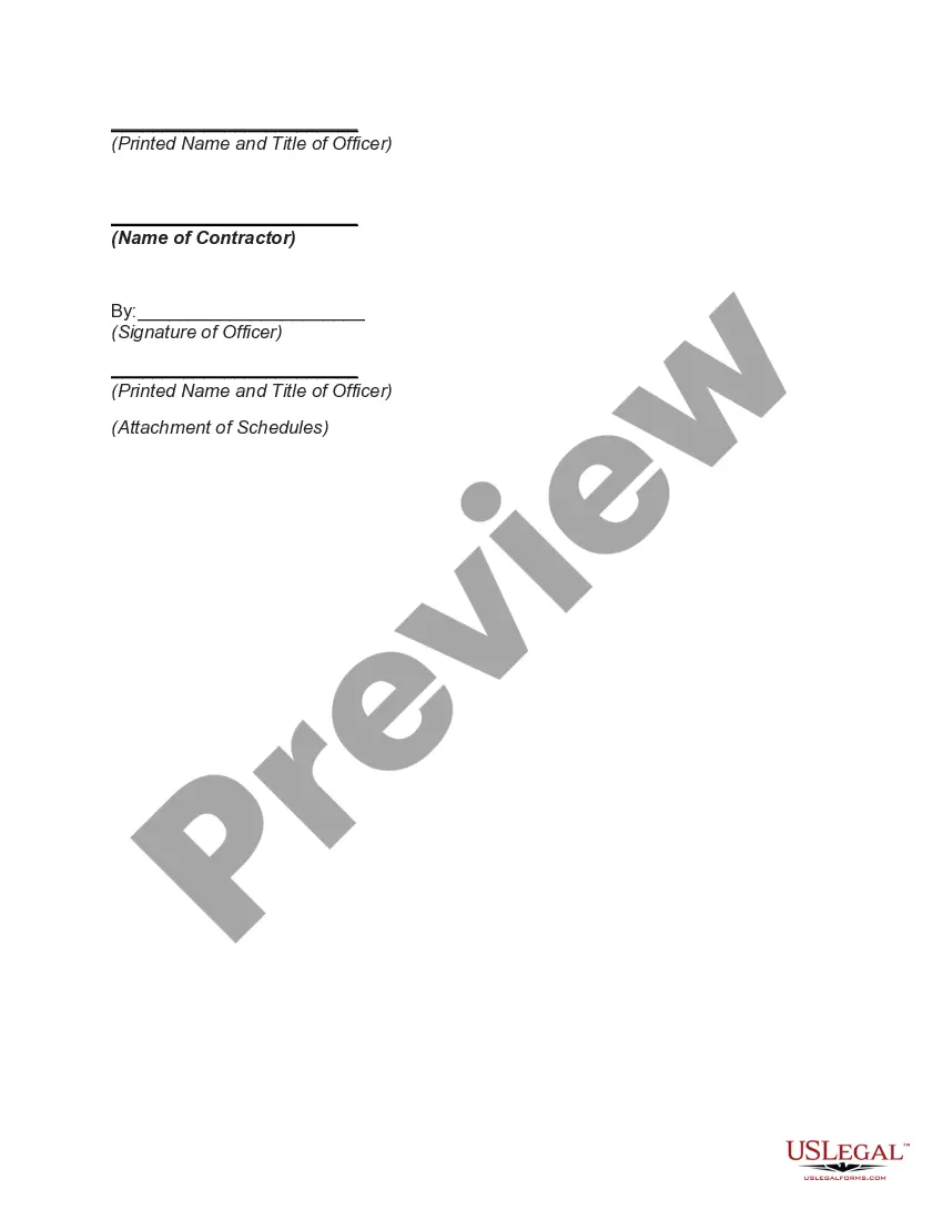 Preview Agreement for Ground Services for Airline