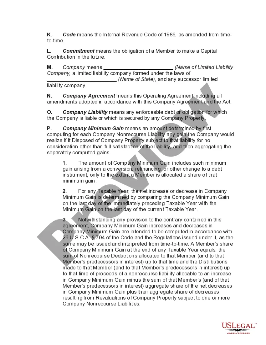 Preview Manager-Managed Limited Liability Company with One Manager