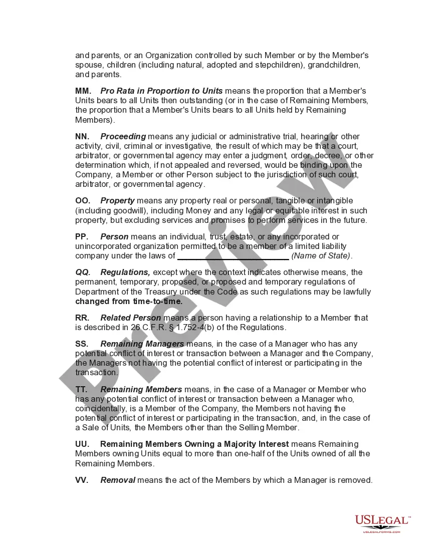 Preview Manager-Managed Limited Liability Company with One Manager