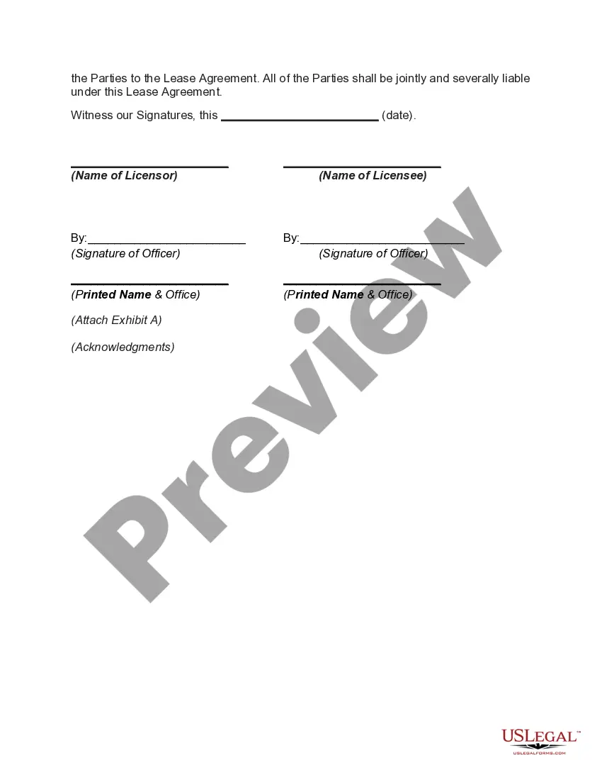 Preview General Form of License Agreement