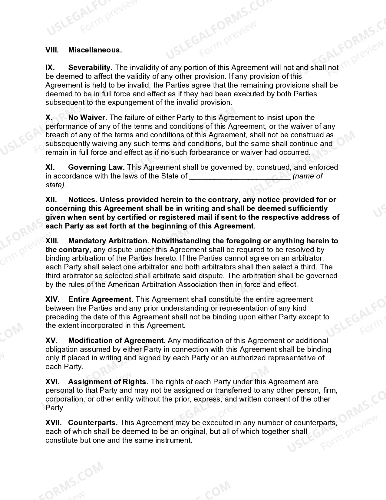 Preview Agency Staffing Agreement