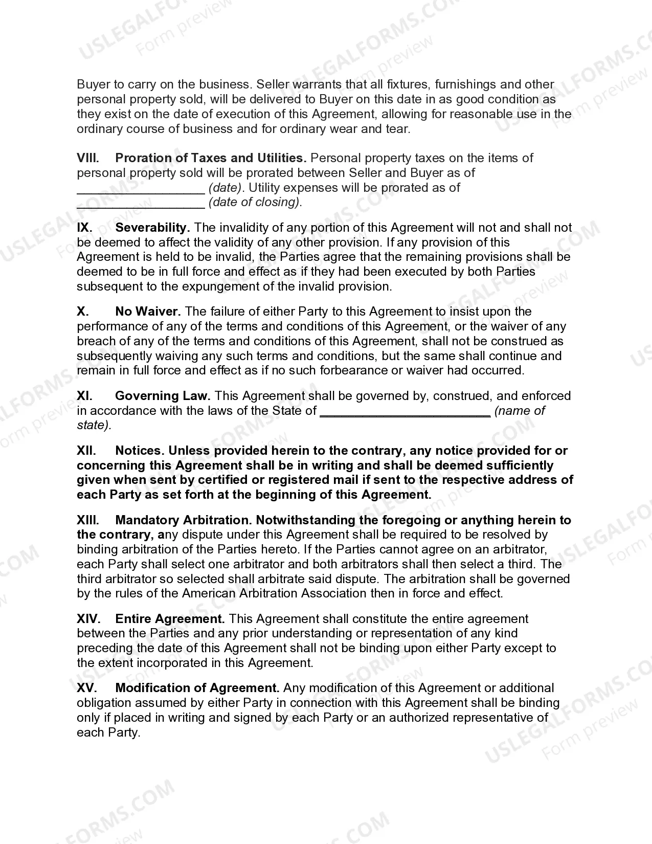 Preview Agreement to Sell Certified Public Accountancy Firm