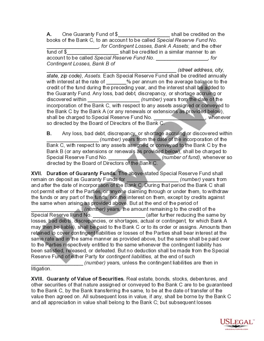 Get Agreement to Consolidate and Form a Bank C Preview Agreement to Consolidate and Form a Bank C