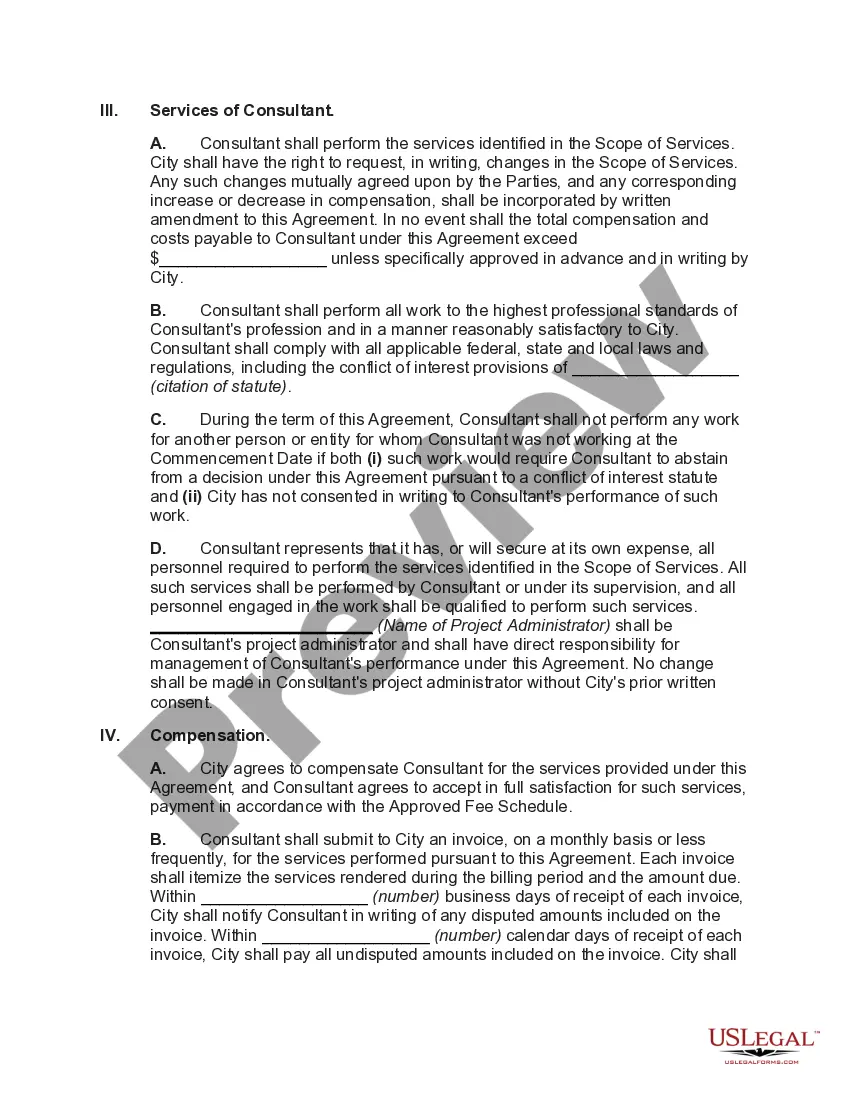 Preview Agreement for Janitorial Services with 'Green' Services for Municipal Buildings