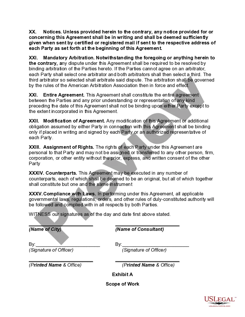 Preview Agreement for Janitorial Services with 'Green' Services for Municipal Buildings