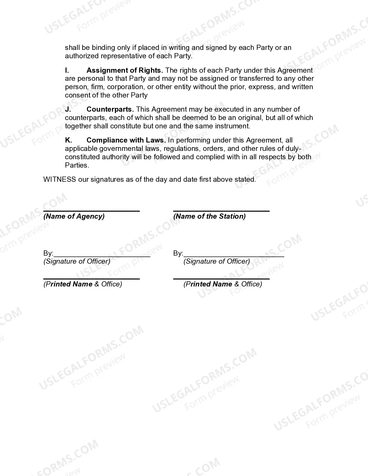 Preview Agreement between Advertising Agency and Radio Station with regard to Broadcasts from Local Station Affiliated with Network