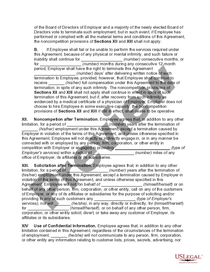 Preview Employment of Executive for Salary plus Common Stock with Option to Purchase Common Stock