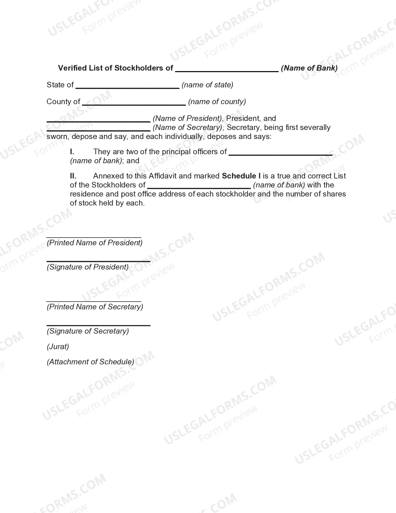 Preview Affidavit of Payment of Capital Stock
