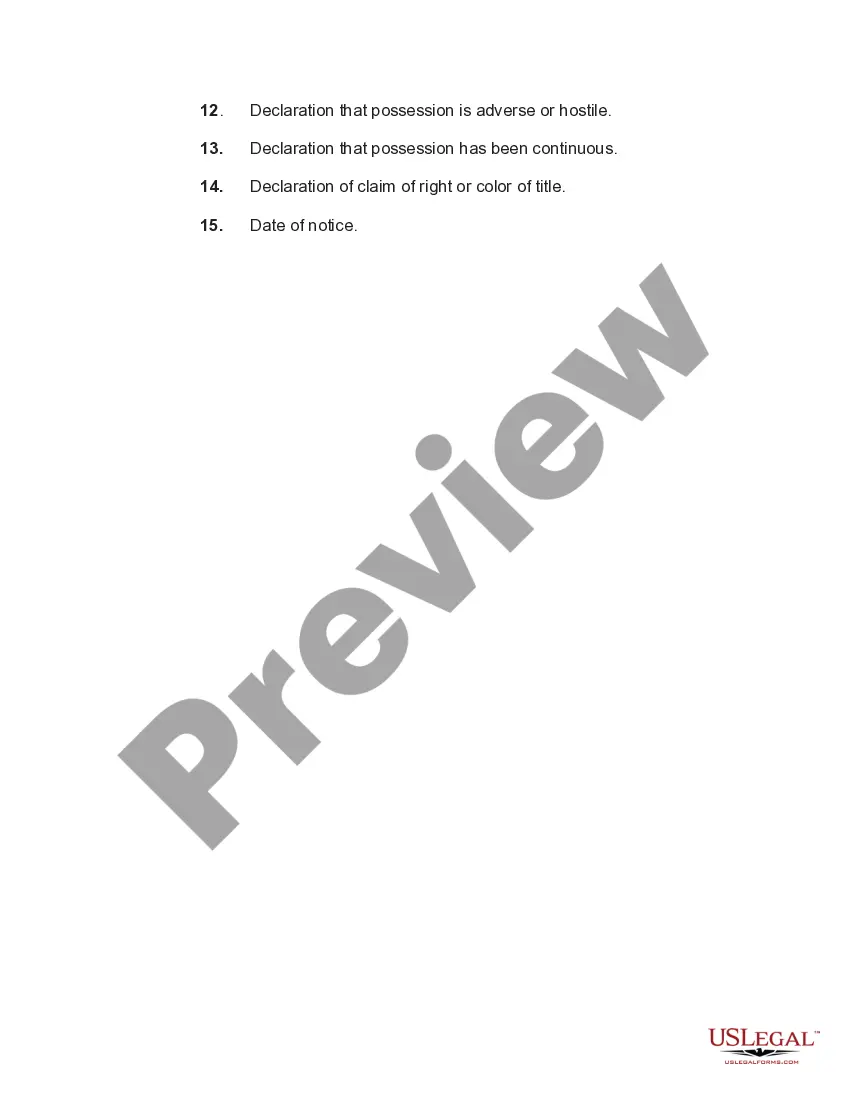 Get Checklist of Matters to be Considered in Drafting Notice of Adverse Claim Preview Checklist of Matters to be Considered in Drafting Notice of Adverse Claim