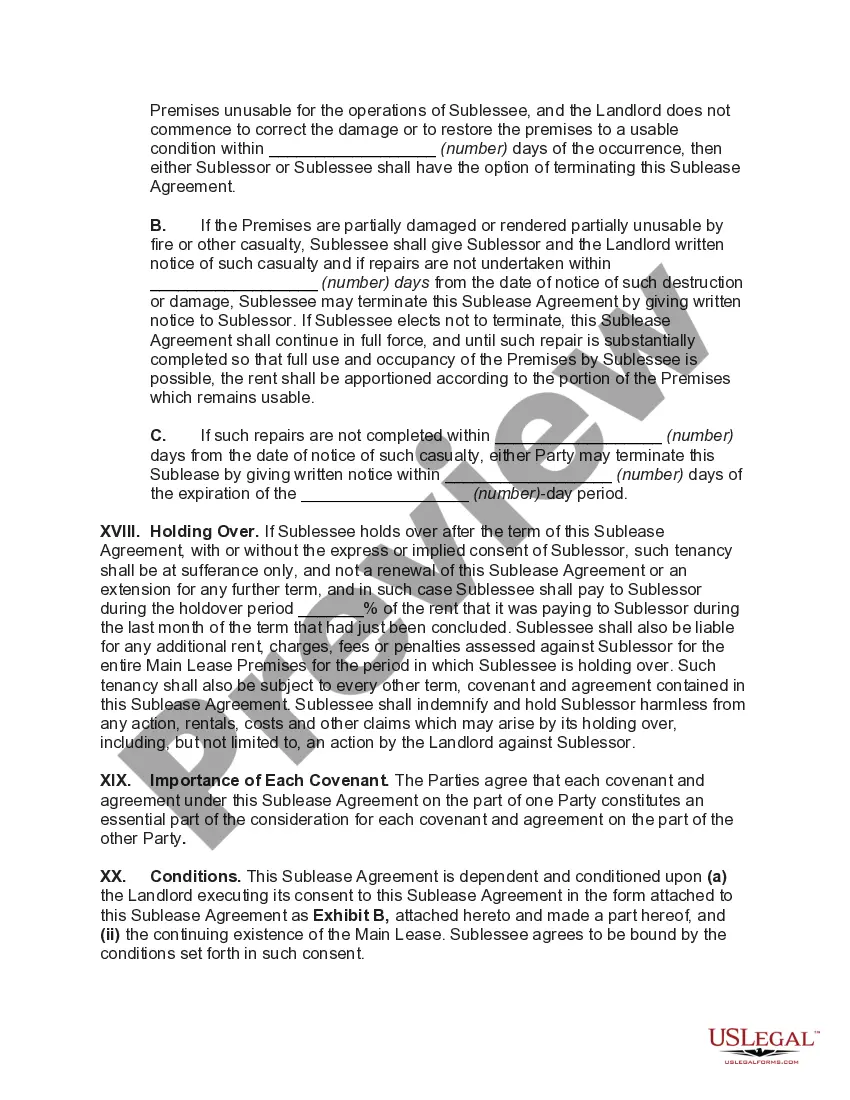 Preview Office Space Sublease the Right to use Parking Spaces