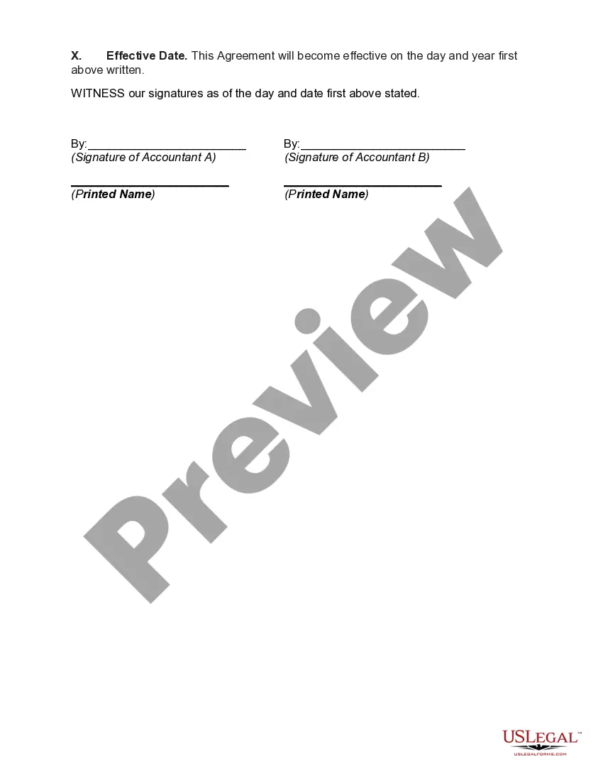 Preview Agreement by Accountants to Share Office Space without Forming Partnership