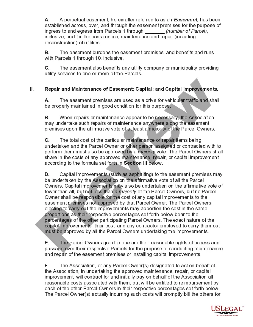 Get Declaration of Easement with Common Private Drive including Rights and Responsibilities Preview Declaration of Easement with Common Private Drive including Rights and Responsibilities