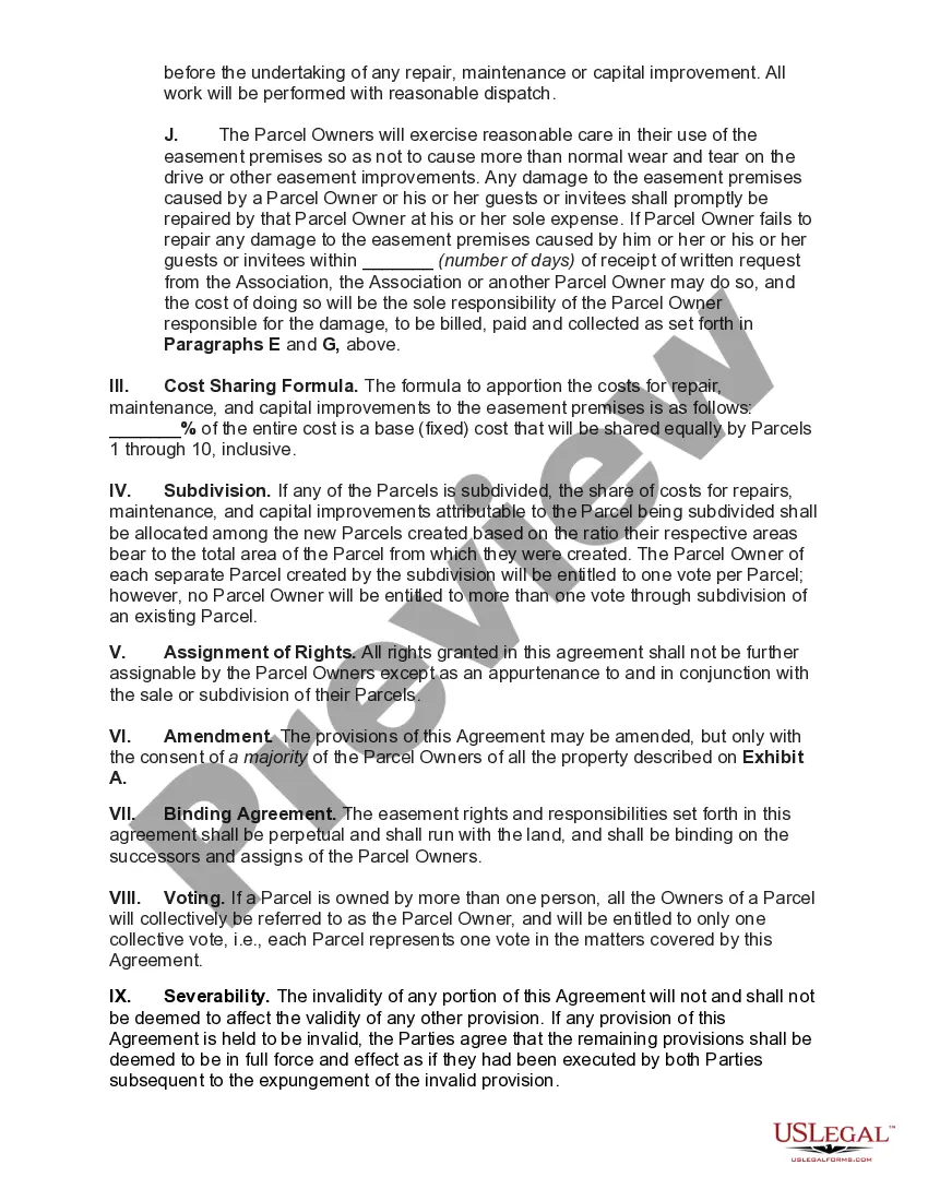 Get Declaration of Easement with Common Private Drive including Rights and Responsibilities Preview Declaration of Easement with Common Private Drive including Rights and Responsibilities