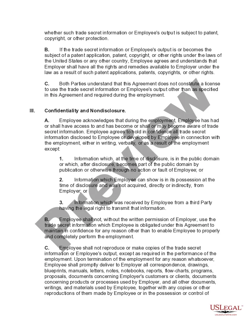 Preview Employment of Employee by Employer in Technology Business