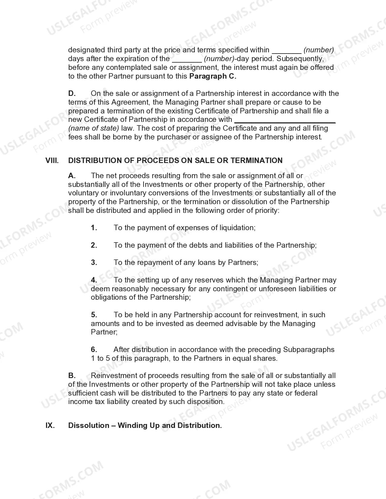 Preview Investment Company Partnership