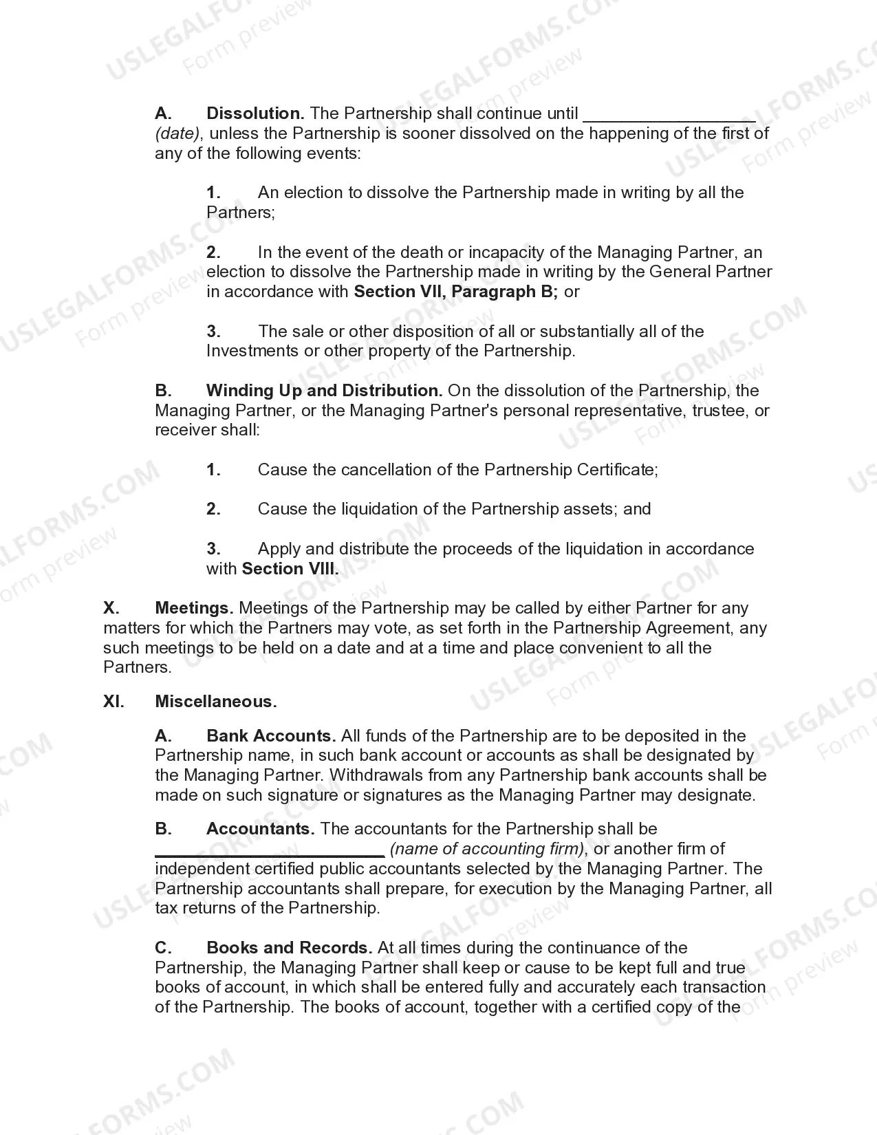 Preview Investment Company Partnership