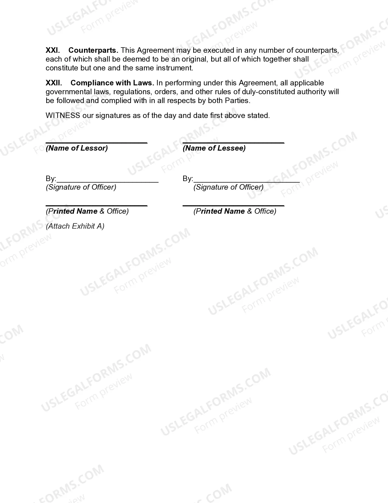 Preview Lease of Premises for Underground Gas Storage