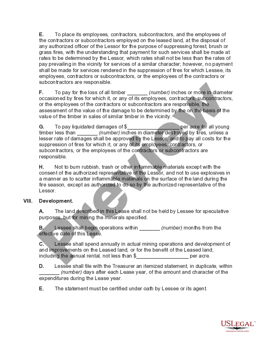 Preview Mining Lease of Land