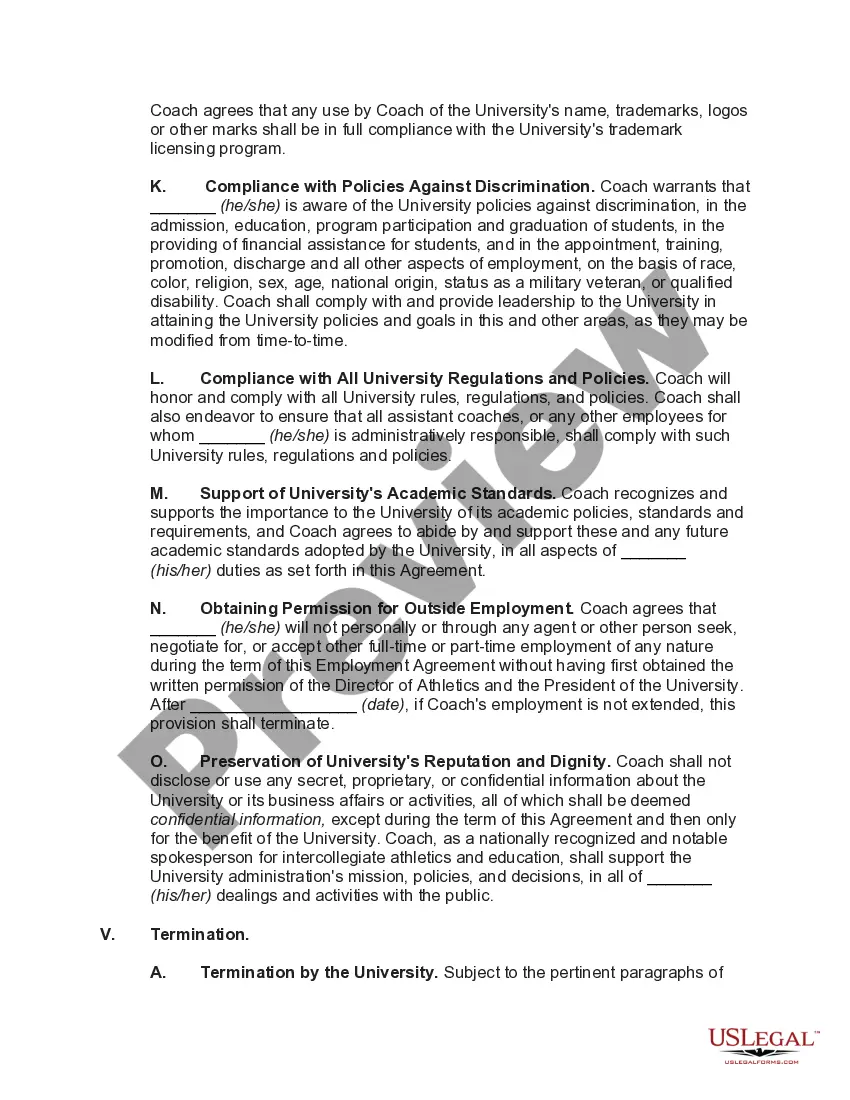 Preview Guarantee of Football Head Coach's Compensation by Support Organization