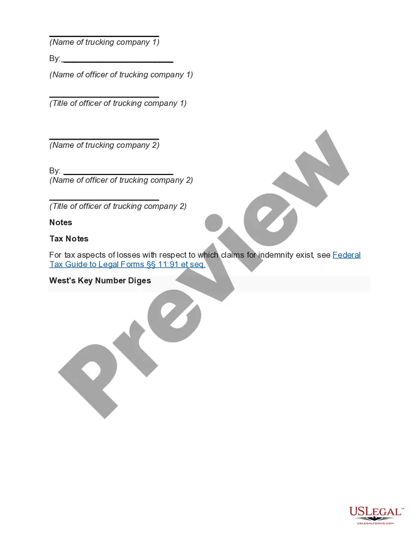 Preview Trailer Interchange Agreement