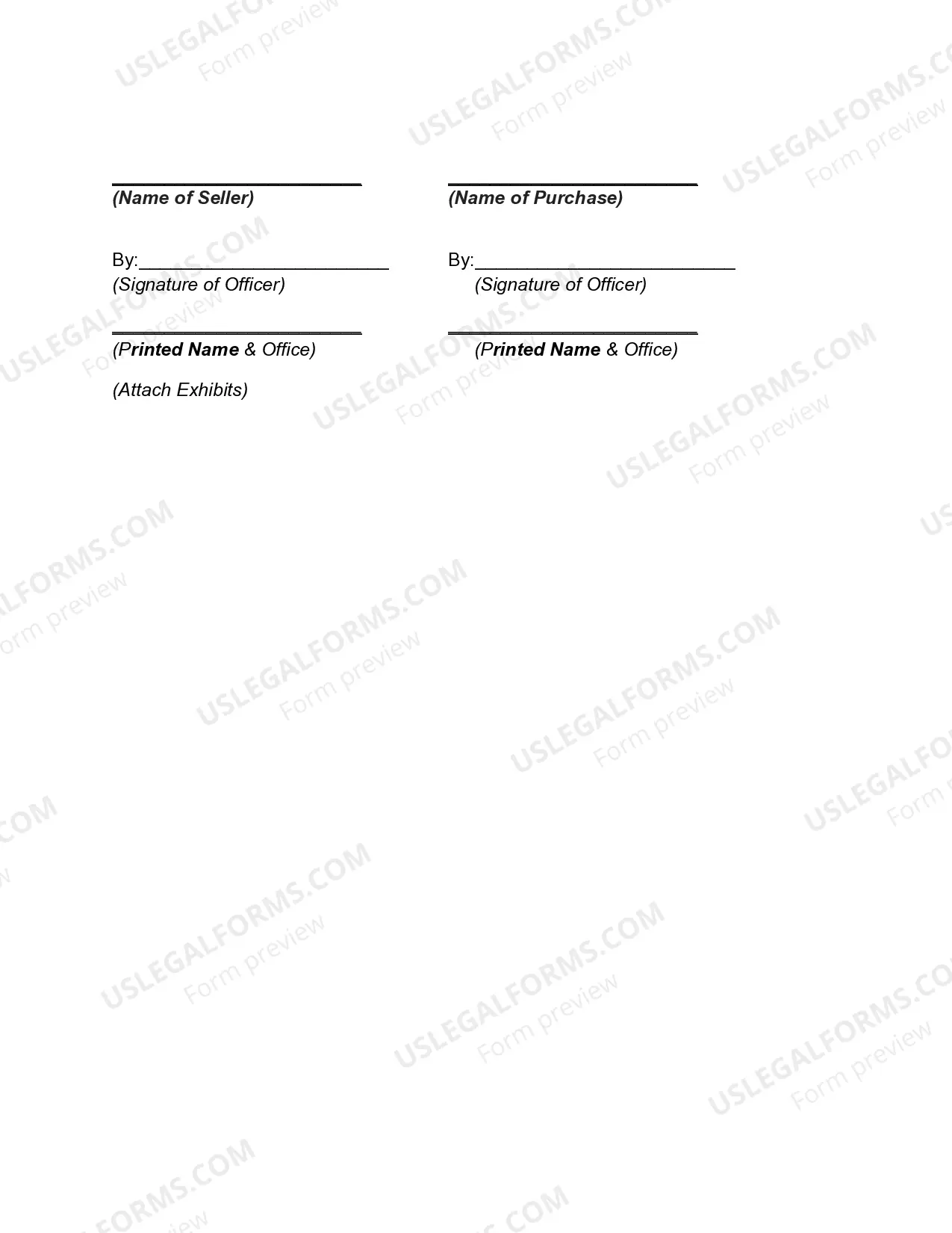 Preview Agreement for Sale of all Assets of a Restaurant Chain