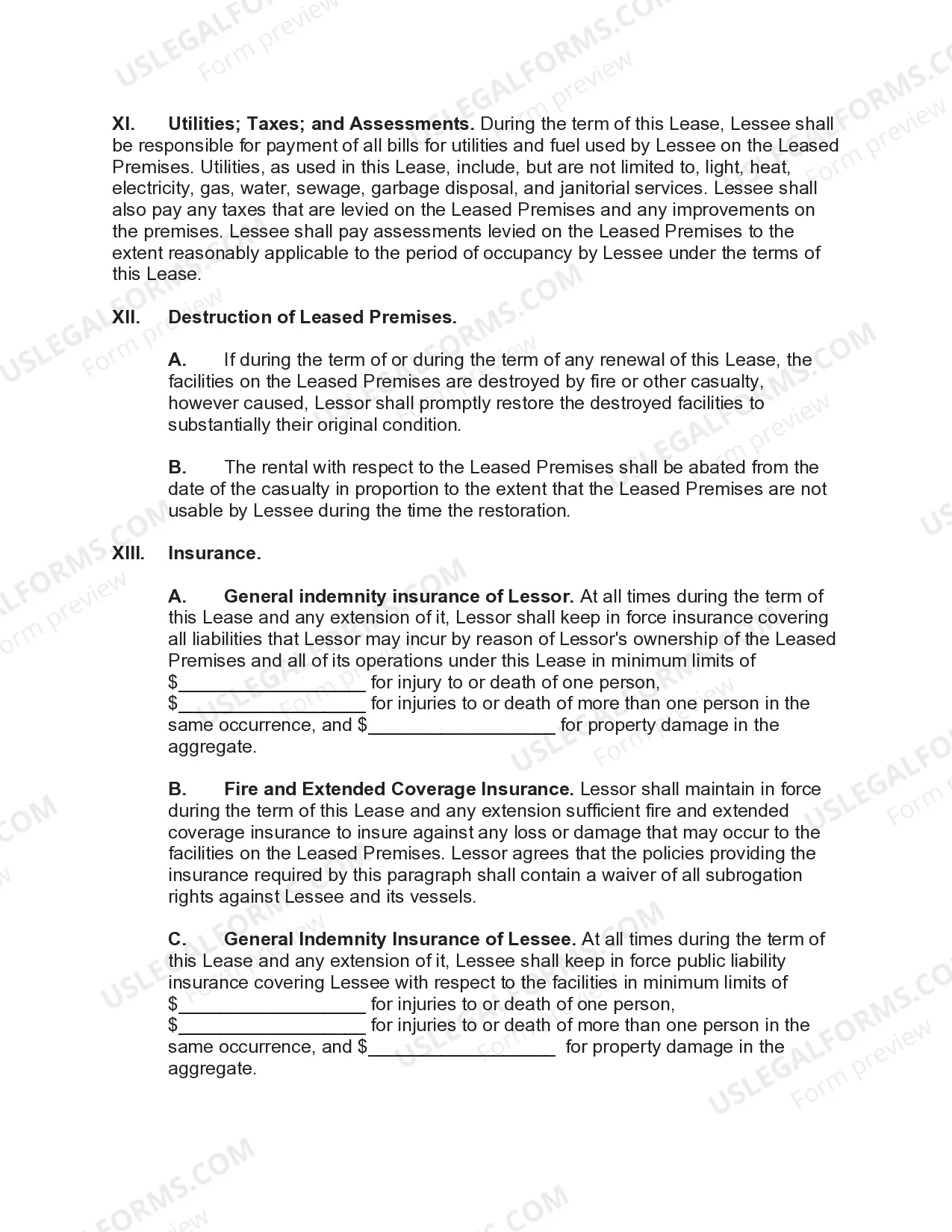Preview Lease of Port Facilities