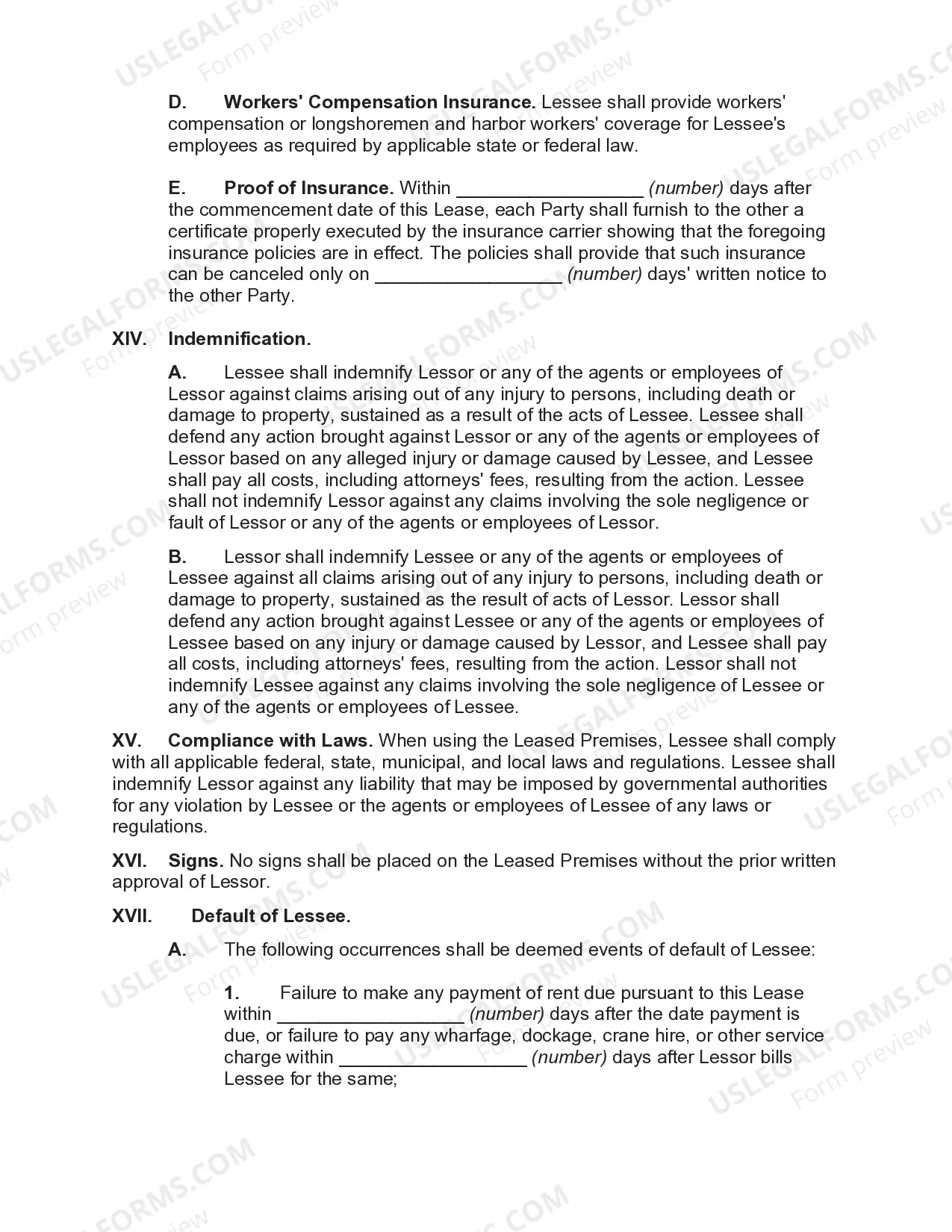 Preview Lease of Port Facilities