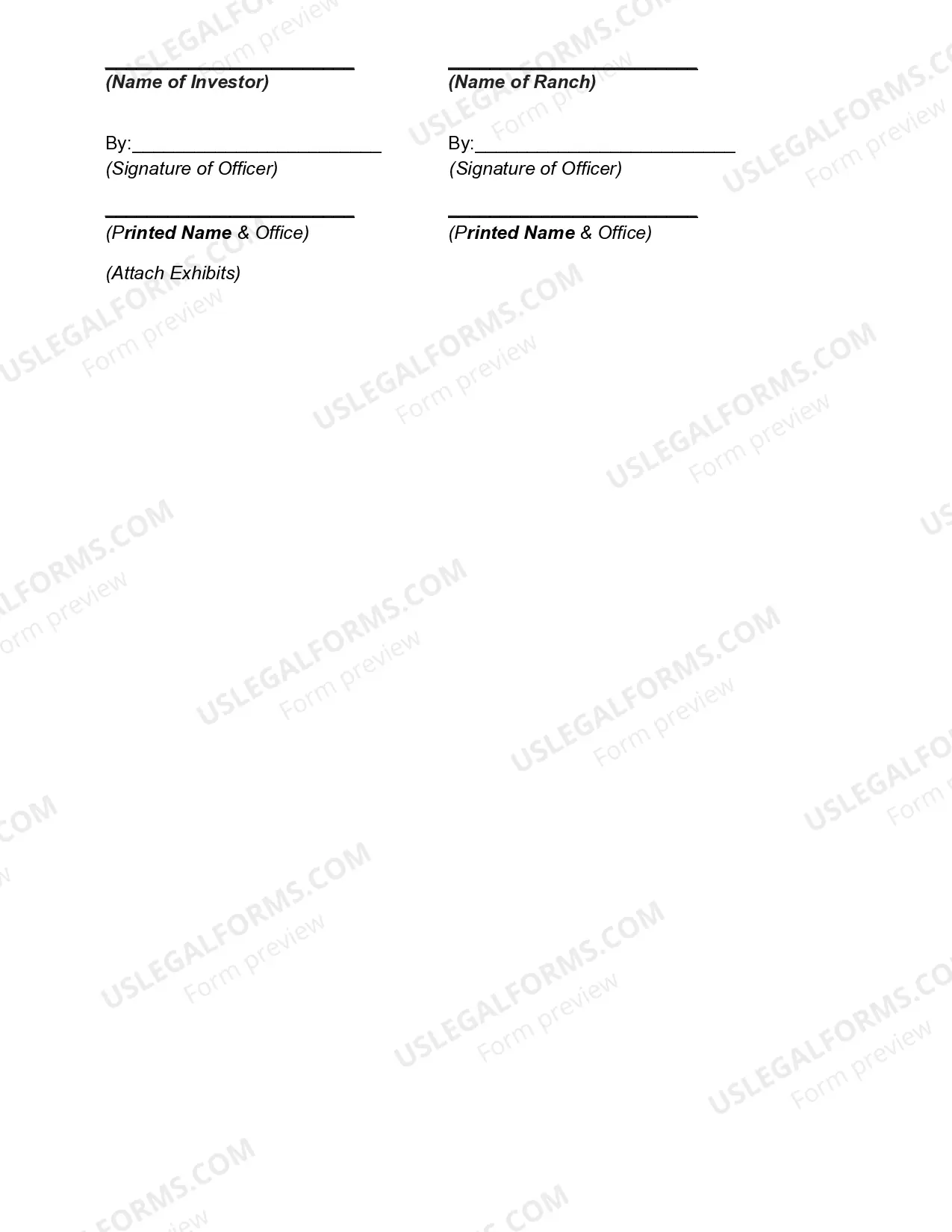Preview Agreement for Development of Dairy Herd
